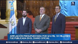 Ejecutivo prevé ejecutar un 30 de la ampliación presupuestaria en el primer mes [upl. by Ratha]