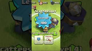 geming scattershot to max levelclashofclans clashing coc [upl. by Aileen]