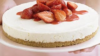 New York cheesecake recipe  natashas kitchen  no bake cheesecake natashaskitchen [upl. by Tellford]