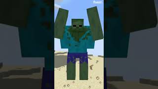 Never Mess with Minecraft Zombie shorts animation [upl. by Esli]