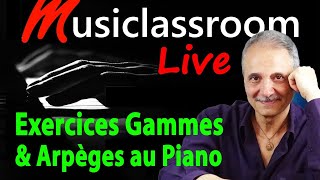 Exercices de gammes et darpèges au piano TUTO PIANO DEBUTANT [upl. by Ahsemal]