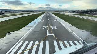 767 Cockpit View  Landing Runway 28L at Portland International Airport PDX [upl. by Galatia]