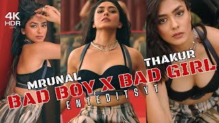 Mrunal Thakur is a Bad Girl  Badshah  Bad Boy X Bad Girl  Hot Vertical Edit  4K 60FPS [upl. by Nodnol]