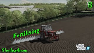 Fertilizing and mowing  Lets Play  Farming Simulator 22  Glenleathann  Ep 8 [upl. by Aneladgam]