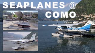 Great SEAPLANE experience at the beautiful Lake Como  Italy  see start amp landing inboard [upl. by Mctyre]