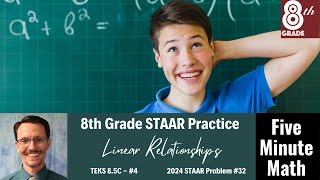 8th Grade STAAR Practice Linear Relationships 85C  4 [upl. by Yerggoeg2]