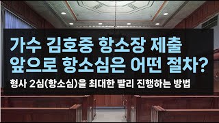 형사 가수 김호중 항소장 제출앞으로 2심항소심은 어떤 절차로 얼마나 오래 진행될까 소송기록접수통지 항소이유서 [upl. by Aivato]