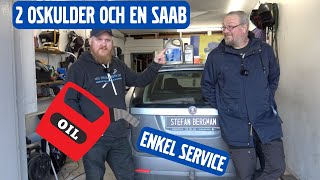 Service på Saab 93 19 TiD 2008 MOTOROLJA FILTER LUFTFILTER [upl. by Claudette330]