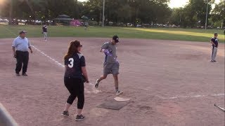 NBC Sports Peacocks vs Charter  Coed Softball League  Playoff Quarterfinal  August 28 2017 [upl. by Taimi]