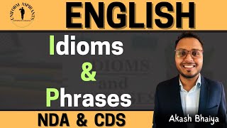 IDIOMS amp PHRASES  1  NDA  CDS [upl. by Philana]