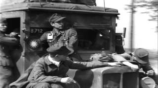 German soldiers of 512th Tank Destroyer Battalion under Lt Albert ErnstHD Stock Footage [upl. by Shirlee]