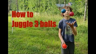 HOW TO JUGGLE 3 BALLS  Tutorial [upl. by Talbert316]