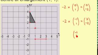 Clip 181 Enlargement by a Negative Scale Factor [upl. by Nohtanoj469]