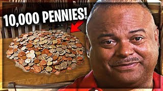 ScumBag Uses 10000 Pennies To Buy Meals [upl. by Alrak]