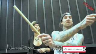 Rihanna Playing Drums with Travis Barker [upl. by Ailat]