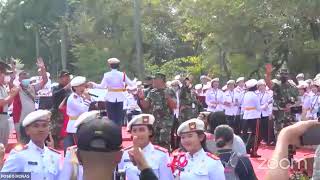 Drumband dan Kirab Taruna Akademi TNI Beserta Kadet Mahasiswa Unhan RI [upl. by Abeu]