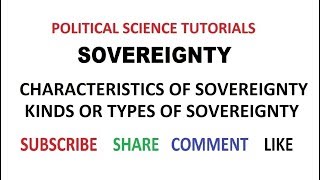 Characteristics amp Kinds of Sovereignty [upl. by Alexandria]