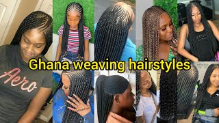 Flawless braids hairstyles for black women  Ghana weaving hairstyles  Braids Hairstyles cornrows [upl. by Labannah]