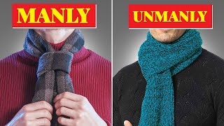 How To Wear A Scarf As A Man 11 ways [upl. by Refinney]