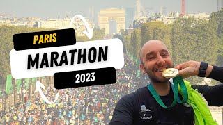 MARATHON DE PARIS 2023  3h02 WITH A GOPRO [upl. by Aramoy]