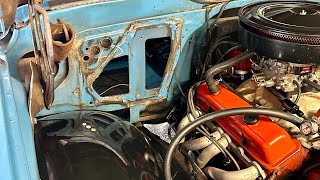 1972 Chevrolet C10 truck vintage air installation Part 2 Removing old parts and grill [upl. by Mckay937]