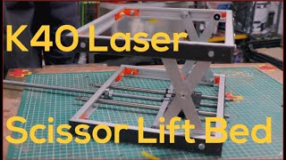 DIY ScissorLift bed for K40 laser cutter cut 85mm ply on a 40w laser [upl. by Colan515]