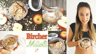 Porridge Rezept selber machen  Bircher Müsli  Overnight Oats  gesundes veganes Frühstück [upl. by Sly186]