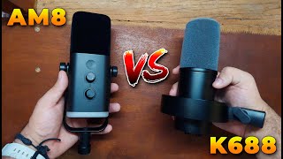 COMPARATIVO  Fifine AM8 vs Fifine K688  USB amp XLR [upl. by Neila]