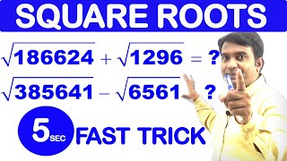 Find Square Root of any Number in 5sec Squae Roots Speed Math Trick Vedicmath TricksBy Sharif [upl. by Ordnagela]