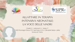 Allattare in terapia intensiva neonata la voce delle madri [upl. by Nevarc]