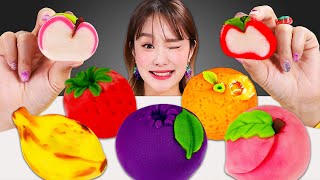 🍓Fruits Wagashi Mochi Rice cake Mukbang🍓 과일 화과자 모찌 먹방 JiniYum 지니얌 [upl. by Novar]