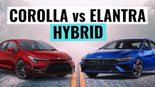 2024 Toyota Corolla Hybrid VS Hyundai Elantra Hybrid Comparison Review [upl. by Reffotsirk]