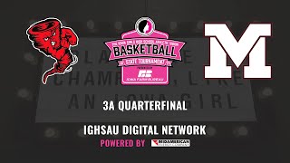 2024 IGHSAU State Basketball 3A Quarterfinal Harlan vs Mount Vernon [upl. by Ohcamac]