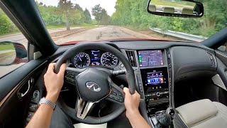 2022 Infiniti Q50 Red Sport 400  POV Driving Impressions [upl. by Kubis]