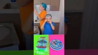 BTS cake vs cotton candy ice cream challenge 🍨 funny shorts by Ethan Funny Family [upl. by Brackely]