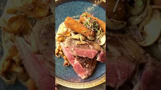 Easy Beef Striploin steak with fresh mushroom cream sauce yummyfood [upl. by Kolb]