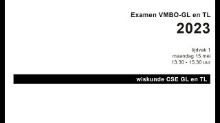 Wiskunde Examen Vmbo GLTL 2023 Tijdvak 1 Opg 17 tm 21 [upl. by Ballou]