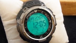 Casio PAW1100T Pathfinder Protrek  2013  Unboxing and first look [upl. by Ayiotal]