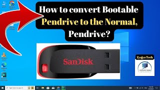 How to convert Bootable pen drive to Normal Pen drive  Bootable pen drive ko normal kaise banaye [upl. by Behl513]