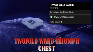 Destiny 2 Twofold Ward Triumph amp Chest Location Trival Mystery Solved Forest of Echoes [upl. by Duvall]