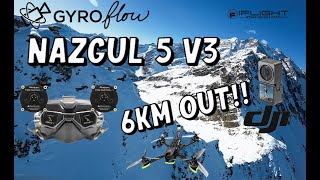 Nazgul5 V3  DJI V2  DJI Action2 long range winter dive  6km out [upl. by Odessa]