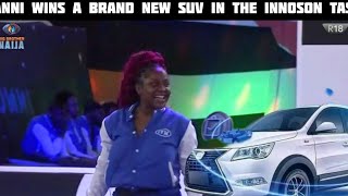 WANNI WINS HER FIRST CAR IN THE INNOSON TASK BBNAIJA NO LOOSE GUARD [upl. by Neils]