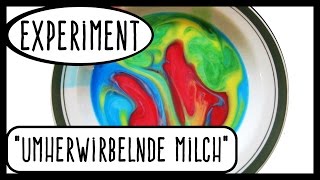 Experiment quotUmherwirbelnde Milchquot  einfach zum nachmachen  für zuhause  Kindertipp [upl. by Roux]