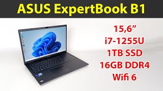 ASUS ExpertBook B1 B1502CBA – Especificações 156” Intel i71235U 16GB RAM USBC 32 Wifi 6 [upl. by Liebowitz435]