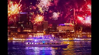 New Year Celebration 2024 in Hamburg Germany with amazing fireworks [upl. by Sprung161]