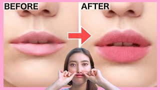 Get Fuller Lips Plumper Lips Pink and Cute Lips Naturally with This Face Exercise [upl. by Anaitat]