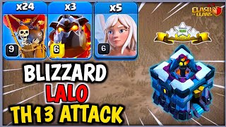 TH13 BLIZZARD LALO  TH13 LAVALOON ATTACK STRATEGY  TH13 ATTACK STRATEGY  SUI LAVALOON ATTACK [upl. by Lordan456]