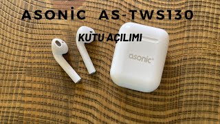 Asonic ASTWS130 TWS AirPods Beyaz Mikrofonlu Kulaklık 🎧 ‘KUTU AÇILIMI’ [upl. by Rosse]