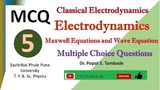 MCQ on Electrodynamics  Maxwells equations and wave equation  IIT JAM Physics  BSc Physics [upl. by Wurtz]