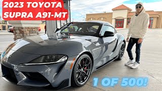 Taking delivery of my 2023 Toyota Supra A91MT Edition CU later Grey [upl. by Eduino]